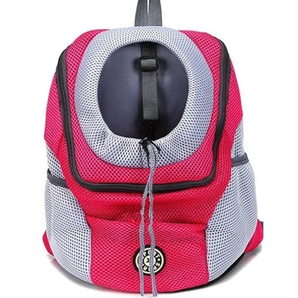 Small Dog Front Or Backpack Carrier~Pink~Breathable Nylon~Adjustable Straps